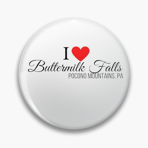 Item preview, I Heart Buttermilk Falls, Pocono Mountains, PA, black text designed and sold by Rabbitti.