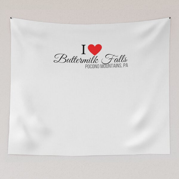Item preview, I Heart Buttermilk Falls, Pocono Mountains, PA, black text designed and sold by Rabbitti.