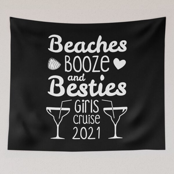 Item preview, Beaches Booze and Besties Bachelorette Girls Cruise 2021 design designed and sold by jakehughes2015.