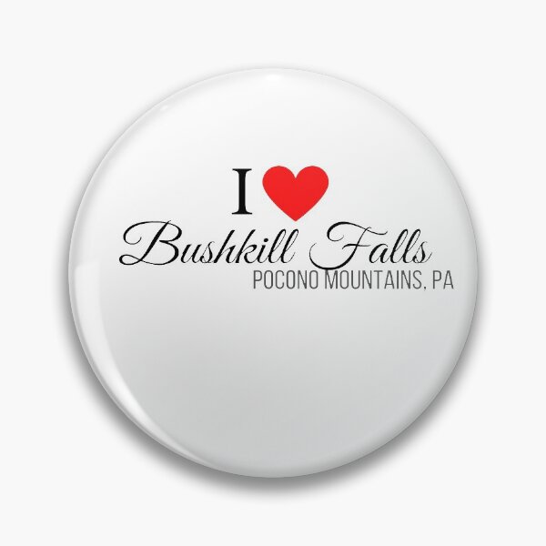 Item preview, I Heart Bushkill Falls, Pocono Mountains, PA, black text designed and sold by Rabbitti.