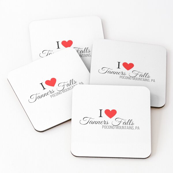 Item preview, I Heart Tanners Falls, Pocono Mountains, PA, black text designed and sold by Rabbitti.