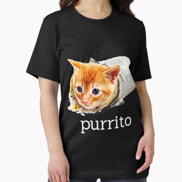 Vista previa del artículo con la obra «Cute Funny Kitty Cat Purrito Burrito Pun», diseñado y vendido por lynneosborne.