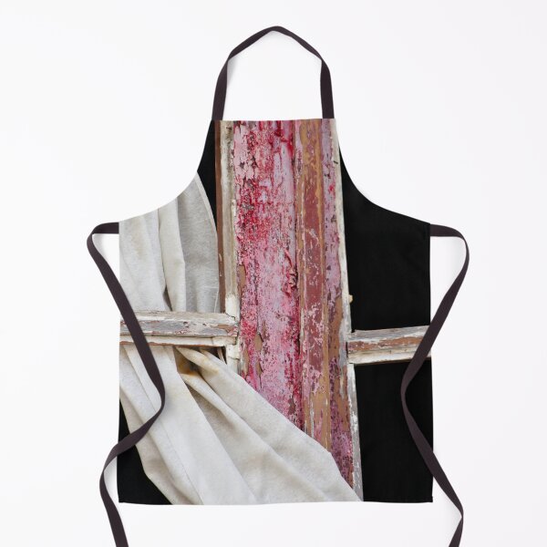 Item preview, Red Window Frame with White Curtain  Closeup designed and sold by worldways.