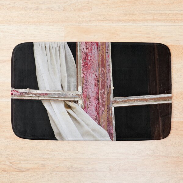 Item preview, Red Window Frame with White Curtain  Closeup designed and sold by worldways.