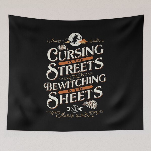 Item preview, Cursing in the Streets - Vintage Typography Funny Witch - Bewitching Goth  designed and sold by Nemons.