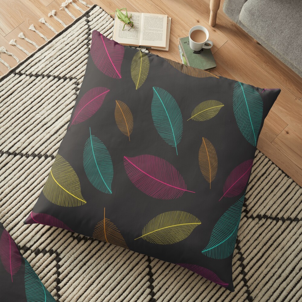 Neon Nature Floor Pillow