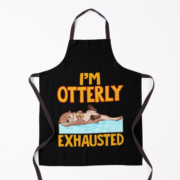 Item preview, I'm Otterly Exhausted Adorable Tired Sea Otter Pun designed and sold by perfectpresents.