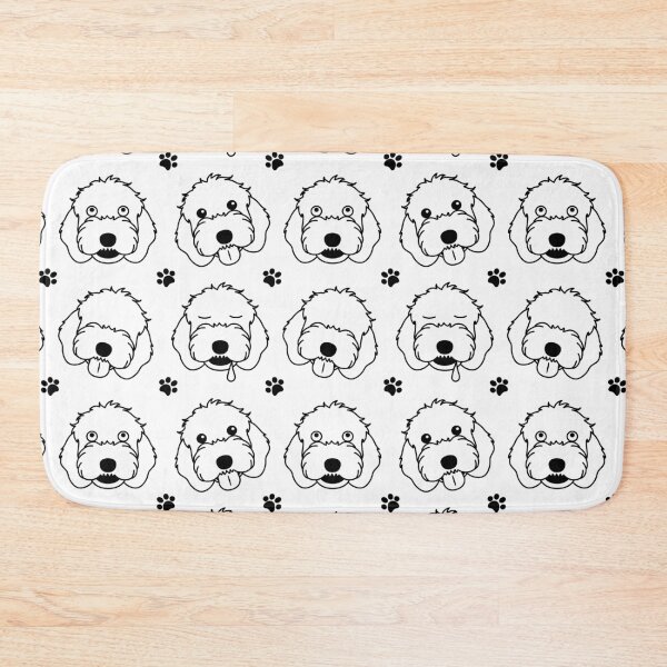 Item preview, Black and White Cockapoo Cavapoo Cavoodle Dog Emoji designed and sold by Lulupainting.