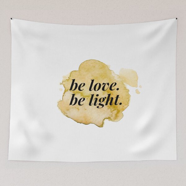 Item preview, Be Love Be Light Yellow Green Watercolour Abstract designed and sold by BohoMoon.