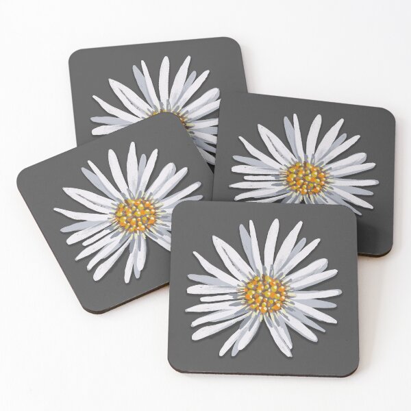 Item preview, White asters on dark gray - seamless pattern designed and sold by colorofmagic.
