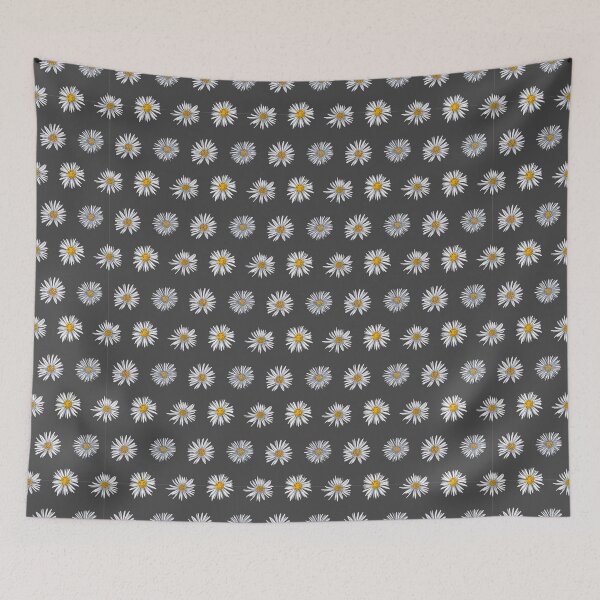 Item preview, White asters on dark gray - seamless pattern designed and sold by colorofmagic.
