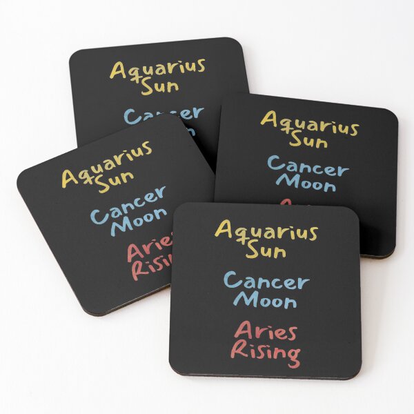 Item preview, Aquarius Sun Cancer Moon Aries Rising Text designed and sold by leomooncreates.