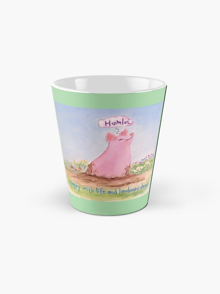 Thumbnail 2 of 4, Coffee Mug, Poppit was happy with landscape dreams (illustrated by Des Mitchell) designed and sold by denniepasion1.