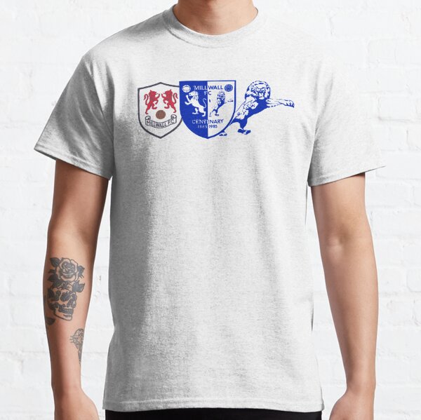 MILLWALL 3 LIONS CLUB AND COUNTRY SMALL CREST T-SHIRT MENS 