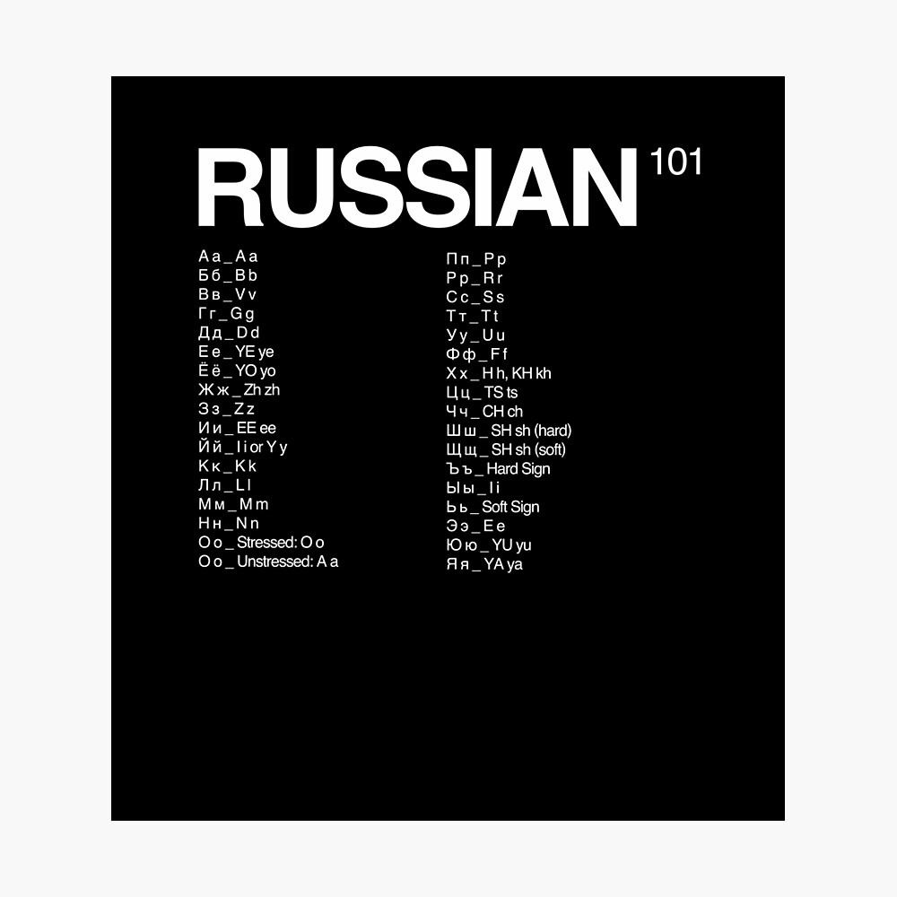 russian language 101 alphabet metal print by isstgeschichte redbubble