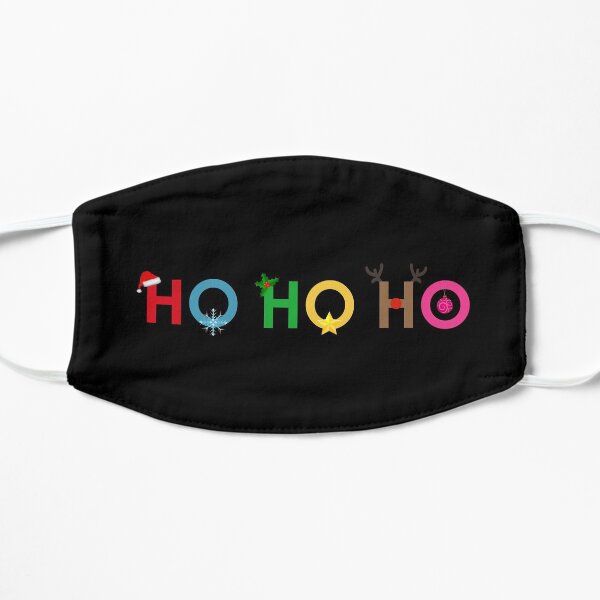 Ho ho Santa (black) Flat Mask