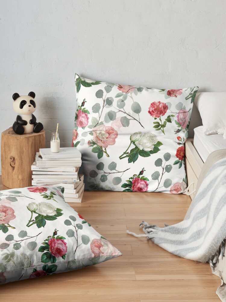 Alternate view of The Vintage Rose Floor Pillow