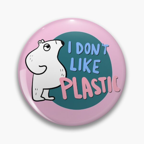 Item preview, I DON'T LIKE PLASTIC Sticker designed and sold by franzihoellb.