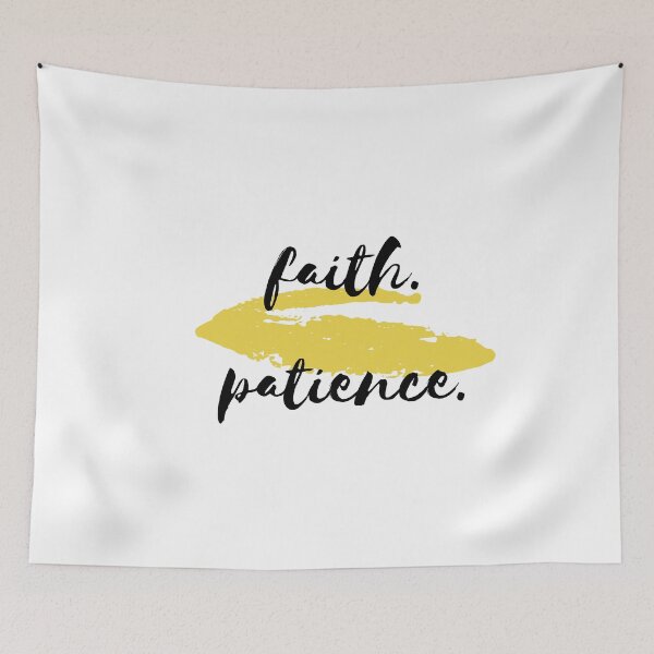 Item preview, Faith and Patience Yellow Watercolor Abstract designed and sold by BohoMoon.