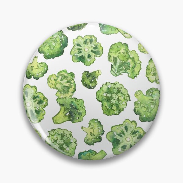 Item preview, Green vegan broccoli pattern designed and sold by AnjeseAnna.