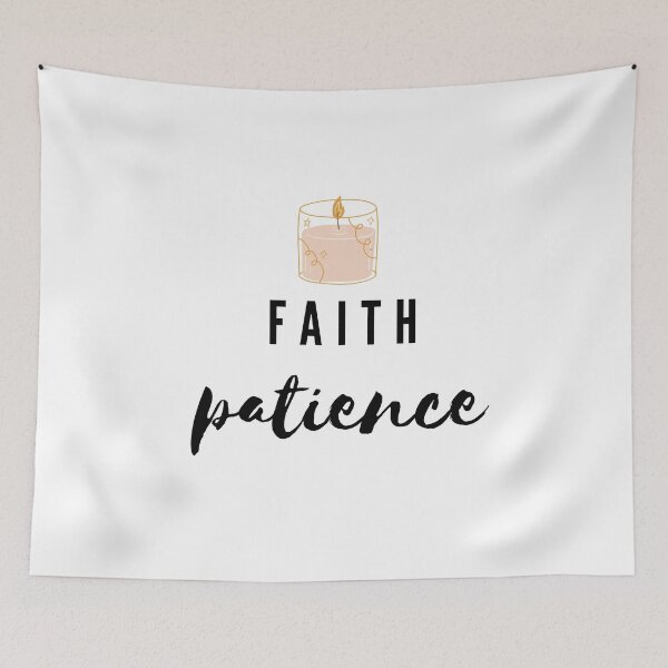 Item preview, Faith and Patience Peach Love Candle Watercolor  designed and sold by BohoMoon.