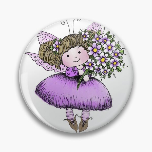 Artikelvorschau, Kleine Pruple Blumenfee entworfen und verkauft von stickypixie.