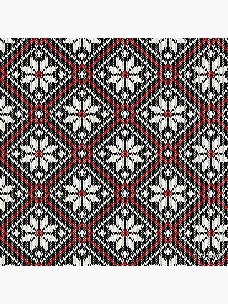 Star Norwegian knitting pattern black