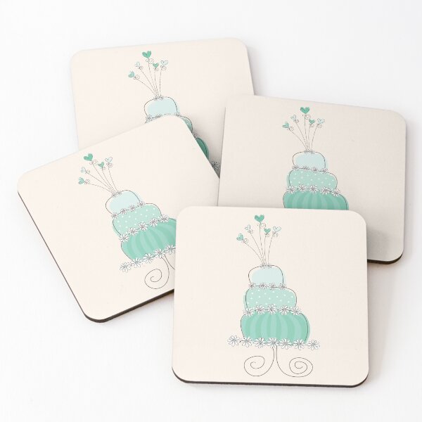 Item preview, Whimsical Sweet Mint Green Wedding Cake © fatfatin designed and sold by fatfatin.