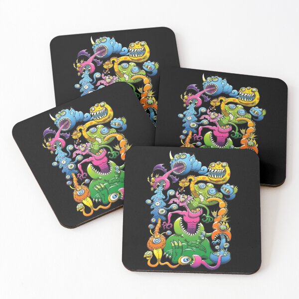 Item preview, Monstrous creatures in a spooky messy scene designed and sold by Zoo-co.