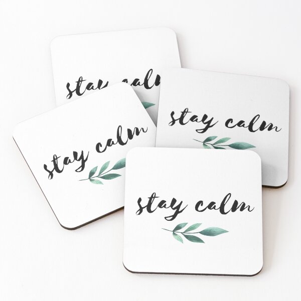 Item preview, Stay Calm Watercolor Green Leaves designed and sold by BohoMoon.