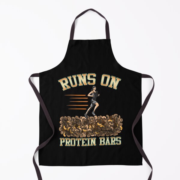 Item preview, Runs On Protein Bars Funny Cardio & Running Pun designed and sold by perfectpresents.