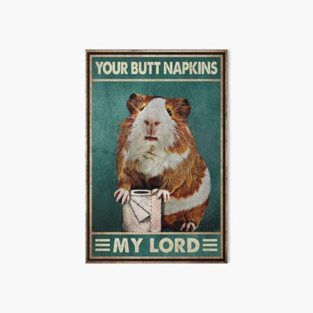 Guinea Pig Butt Napkins Art Board Print