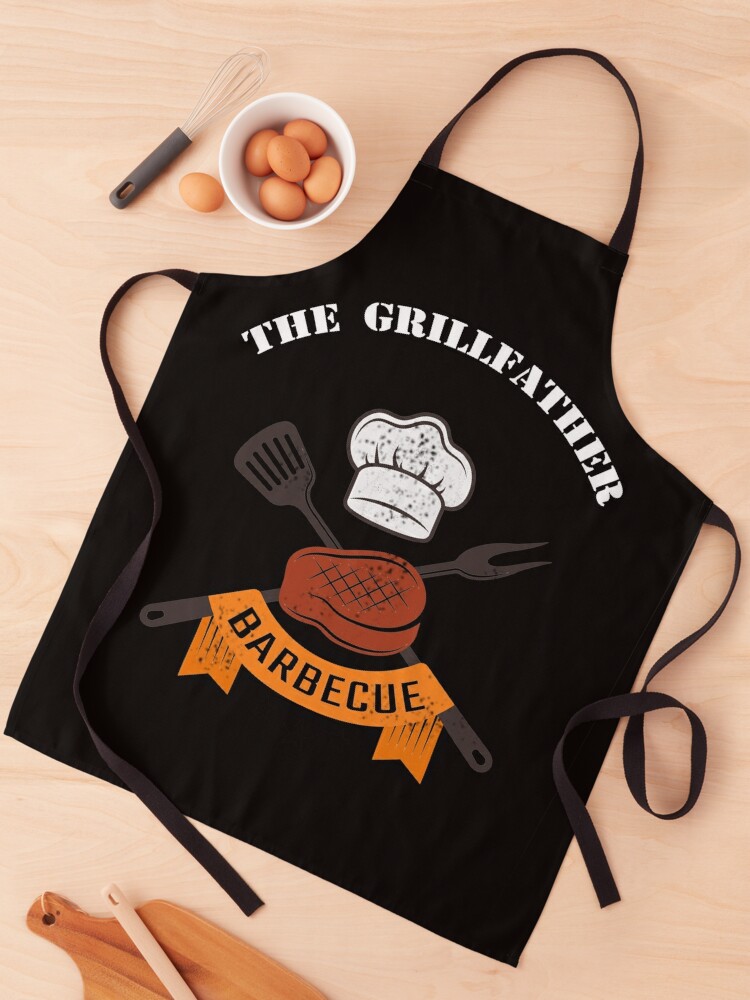 Dad Apron The Grillfather BBQ Grilling Apron For Men Smoker Grill