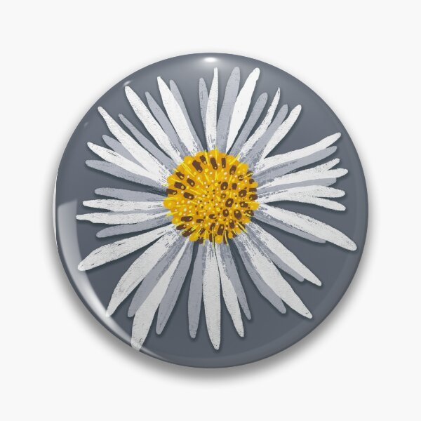 Item preview, White asters on slate gray designed and sold by colorofmagic.