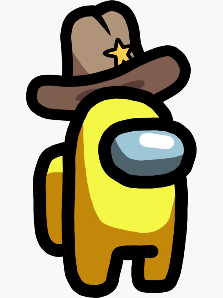 Among Us With Cowboy Hat Sticker By Jackth0mas Redbubble