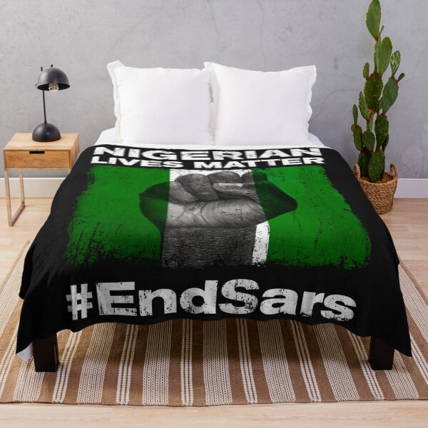 Item preview, Nigerian Lives Matter End Sars Nigeria Fist Flag designed and sold by Bonifacio07.