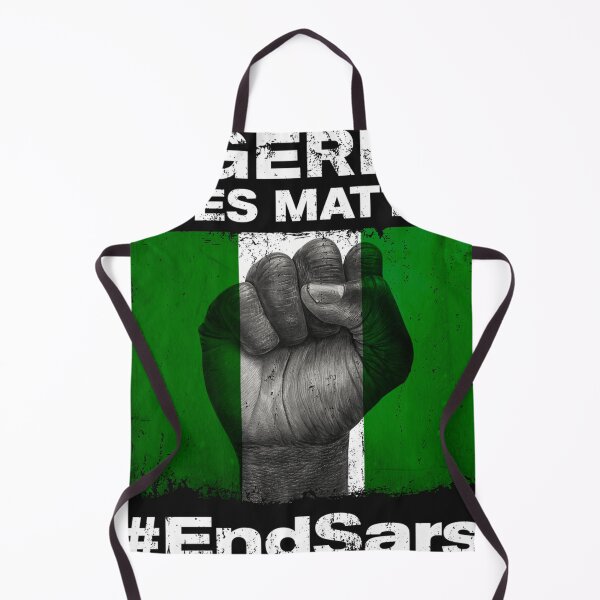 Item preview, Nigerian Lives Matter End Sars Nigeria Fist Flag designed and sold by Bonifacio07.