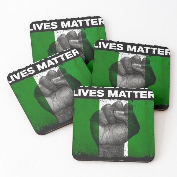 Item preview, Nigerian Lives Matter End Sars Nigeria Fist Flag designed and sold by Bonifacio07.