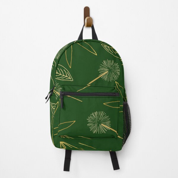 Item preview, Green - golden leaves pattern designed and sold by LiliesValley.