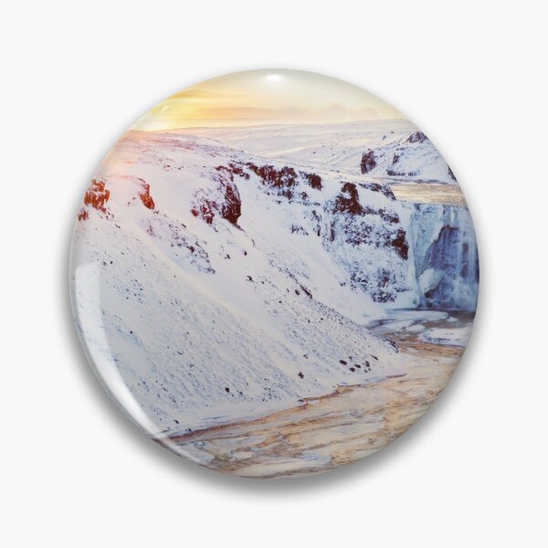 Item preview, Sunrise over frozen waterfall in Iceland.  designed and sold by Victoria Ashman.