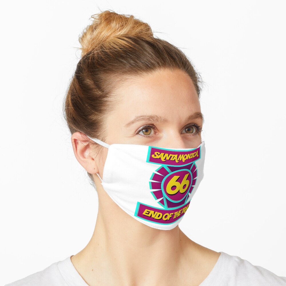 Route 66 - end of the trail Santa Monica Mask