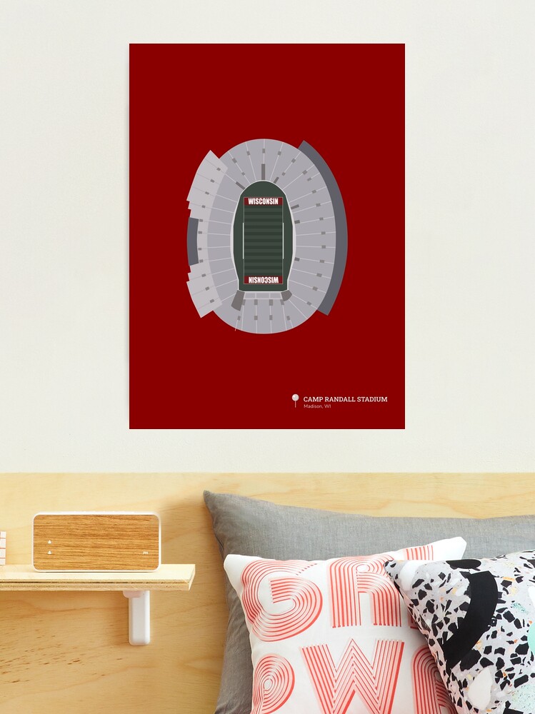 Wisconsin Badgers NCAA CAMP RANDALL STADIUM 100th ANNIVERSARY Wall shops Art Print!