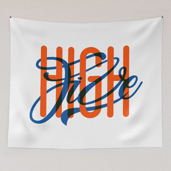 Item preview, HIGH FIVE overlapped fonts design designed and sold by AznavourByKarin.