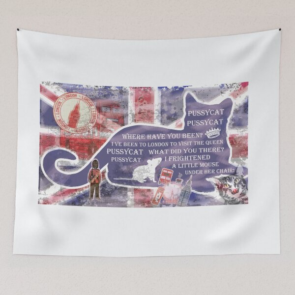 Item preview, Pussycat Cat London England Cats T-Shirt Vintage Poem designed and sold by Toffy2222.