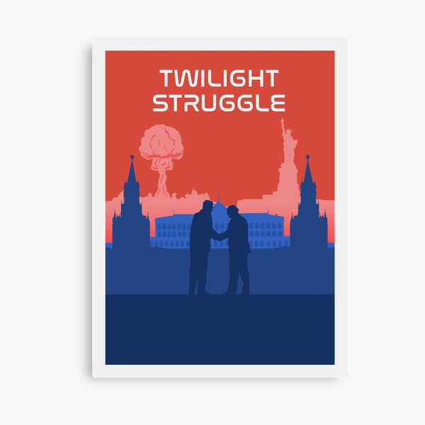 "Twilight Struggle Board Games Minimalist Travel Poster Style