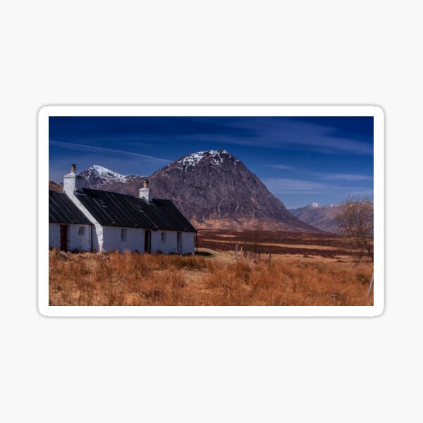 Black Rock Cottage Buachaille Etive Mhor Glencoe Scotland Landscape Sticker