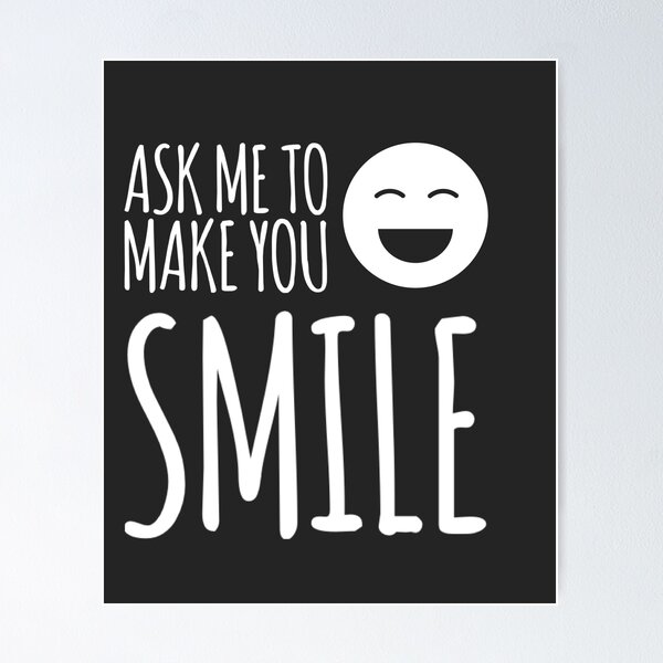 Item preview, Ask me to make you smile tongue white text designed and sold by ashdenent.