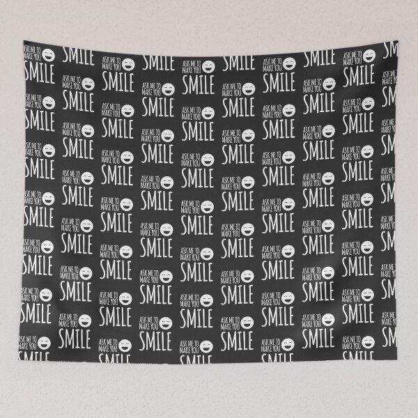 Item preview, Ask me to make you smile tongue white text designed and sold by ashdenent.