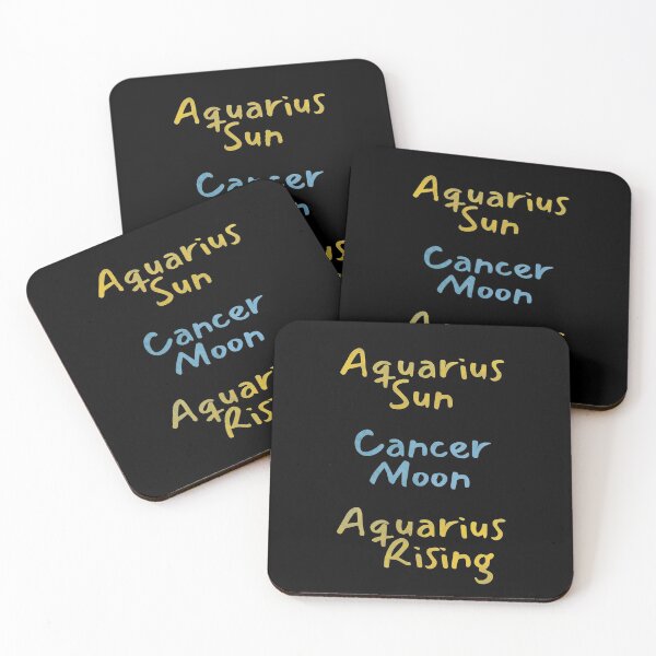 Item preview, Aquarius Sun Cancer Moon Aquarius Rising Text designed and sold by leomooncreates.