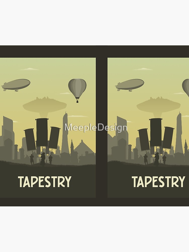 Tapestry - Board Game- Minimalist Travel Poster Style - Gaming Art by MeepleDesign